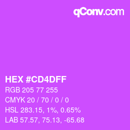 カラーコード: HEX #CD4DFF | qconv.com