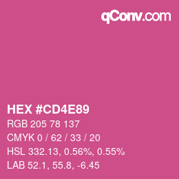 Color code: HEX #CD4E89 | qconv.com