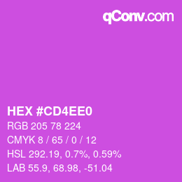 Color code: HEX #CD4EE0 | qconv.com