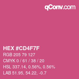 Color code: HEX #CD4F7F | qconv.com