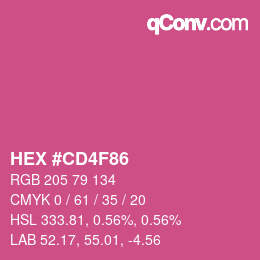 Color code: HEX #CD4F86 | qconv.com