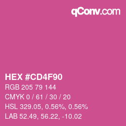 Color code: HEX #CD4F90 | qconv.com