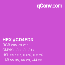 カラーコード: HEX #CD4FD3 | qconv.com