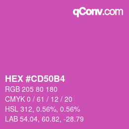 颜色代码: HEX #CD50B4 | qconv.com