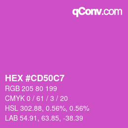 Color code: HEX #CD50C7 | qconv.com