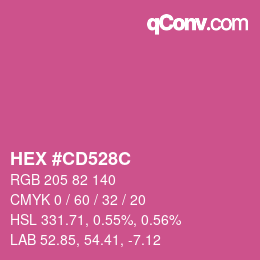 Color code: HEX #CD528C | qconv.com