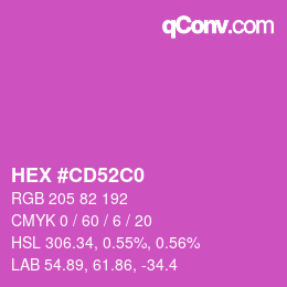 Color code: HEX #CD52C0 | qconv.com