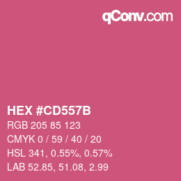 Color code: HEX #CD557B | qconv.com