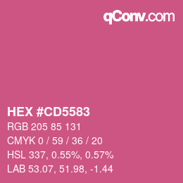 Color code: HEX #CD5583 | qconv.com