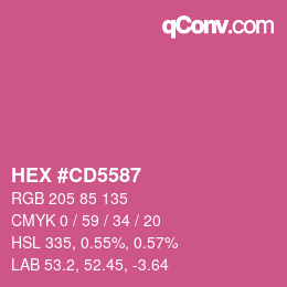 Color code: HEX #CD5587 | qconv.com