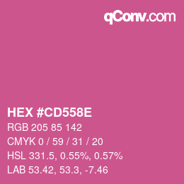 Color code: HEX #CD558E | qconv.com