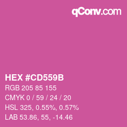 Color code: HEX #CD559B | qconv.com