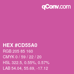颜色代码: HEX #CD55A0 | qconv.com