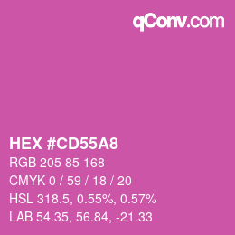 Farbcode: HEX #CD55A8 | qconv.com