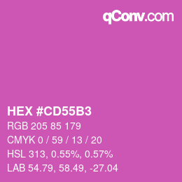 Color code: HEX #CD55B3 | qconv.com