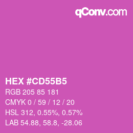 Color code: HEX #CD55B5 | qconv.com