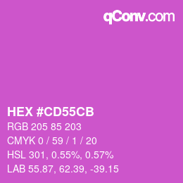 Color code: HEX #CD55CB | qconv.com