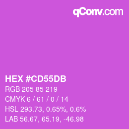 Color code: HEX #CD55DB | qconv.com