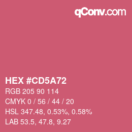 Color code: HEX #CD5A72 | qconv.com
