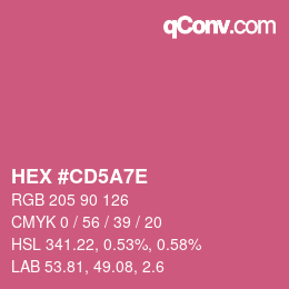 Color code: HEX #CD5A7E | qconv.com
