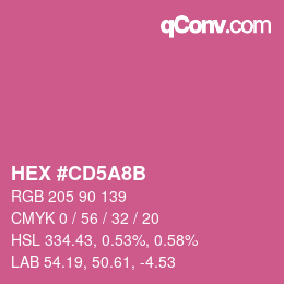 Color code: HEX #CD5A8B | qconv.com