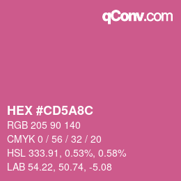 Color code: HEX #CD5A8C | qconv.com