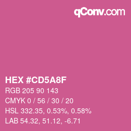 Farbcode: HEX #CD5A8F | qconv.com