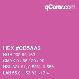 カラーコード: HEX #CD5AA3 | qconv.com