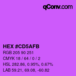 カラーコード: HEX #CD5AFB | qconv.com