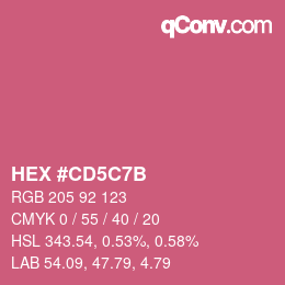 カラーコード: HEX #CD5C7B | qconv.com