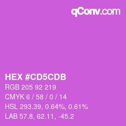 Color code: HEX #CD5CDB | qconv.com