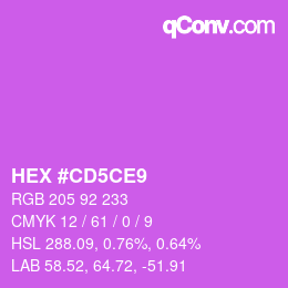Color code: HEX #CD5CE9 | qconv.com
