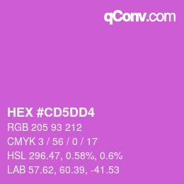 Color code: HEX #CD5DD4 | qconv.com
