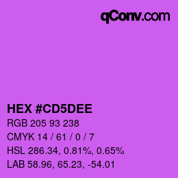 Color code: HEX #CD5DEE | qconv.com