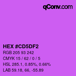 Color code: HEX #CD5DF2 | qconv.com