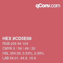Color code: HEX #CD5E68 | qconv.com