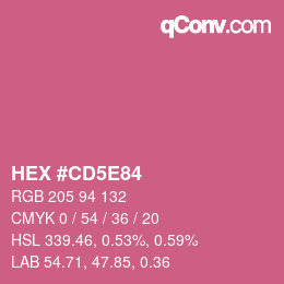 Farbcode: HEX #CD5E84 | qconv.com