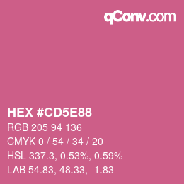 カラーコード: HEX #CD5E88 | qconv.com