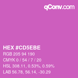 カラーコード: HEX #CD5EBE | qconv.com