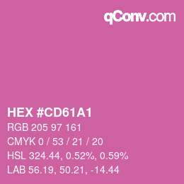 Color code: HEX #CD61A1 | qconv.com