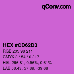 Color code: HEX #CD62D3 | qconv.com