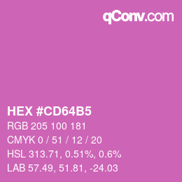 Color code: HEX #CD64B5 | qconv.com