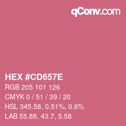 Color code: HEX #CD657E | qconv.com