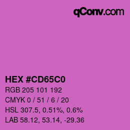 カラーコード: HEX #CD65C0 | qconv.com