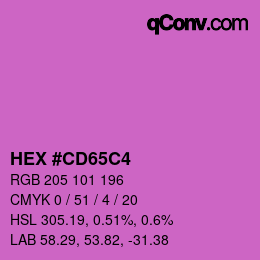 Color code: HEX #CD65C4 | qconv.com