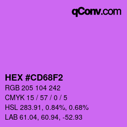 Color code: HEX #CD68F2 | qconv.com