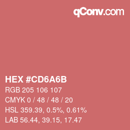 Color code: HEX #CD6A6B | qconv.com