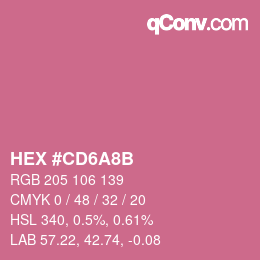 Color code: HEX #CD6A8B | qconv.com