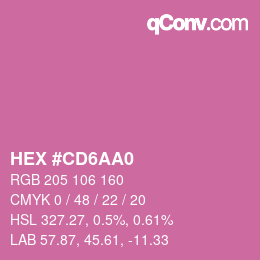 カラーコード: HEX #CD6AA0 | qconv.com