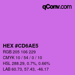カラーコード: HEX #CD6AE5 | qconv.com